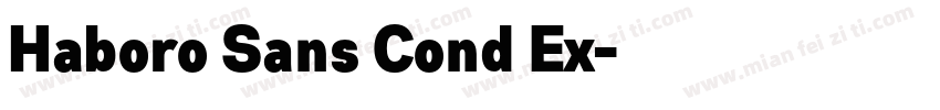 Haboro Sans Cond Ex字体转换